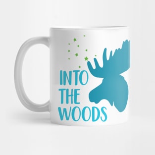 Into The Woods, Moose, Stars, Camping, Campers Mug
